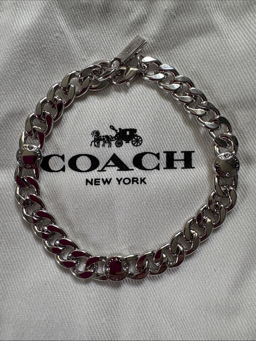 Coach Silver Chain Bracelet
